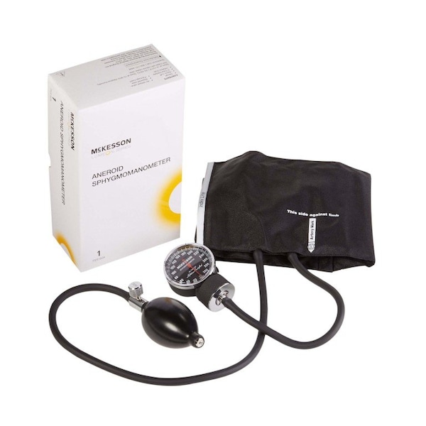 Mckesson 2-Tube Aneroid Sphygmomanometer with Cuff, Adult, 20PK 01-720-11ABKGM - main